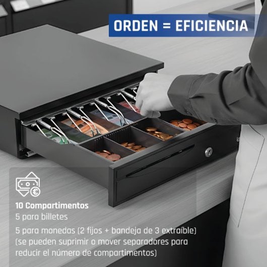 Iggual IRON-30 Cajón Portamonedas 42cm 5+5