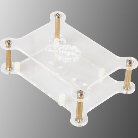 Joy-It RB-Case+12 Carcasa de Plástico Transparente para Raspberry Pi
