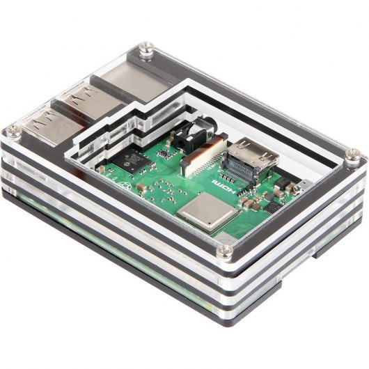 Joy-It RB-Case+14 Carcasa Acrílica Transparente para Raspberry Pi