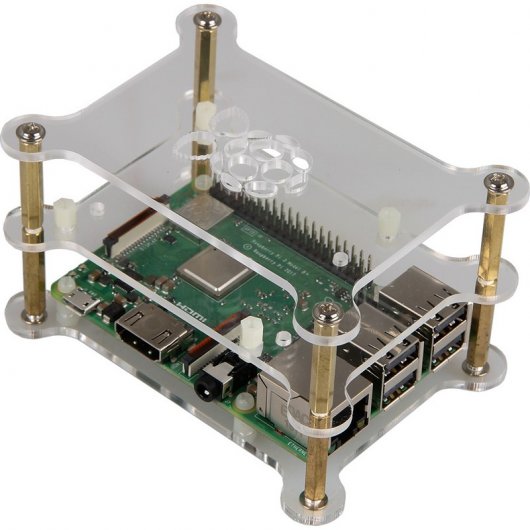 Joy-It RB-Case+13 Carcasa de Plástico Transparente para Raspberry Pi