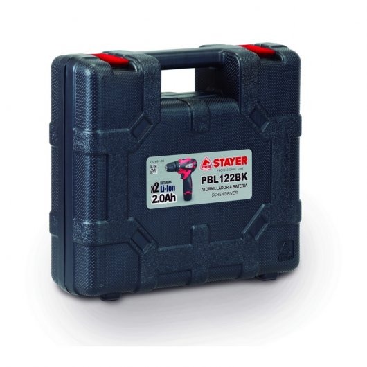 Stayer PBL122BK Taladro Atornillador + 2 Baterías 12V + Cargador + Maletín