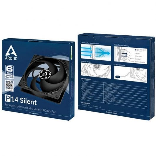 ARCTIC P14 Silent Computergehäuse Ventilator 14 cm Schwarz