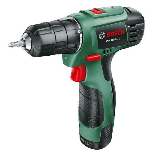 Bosch PSR 1080 Li-2 Taladro + Batería 10.8V + Cargador + Maletín