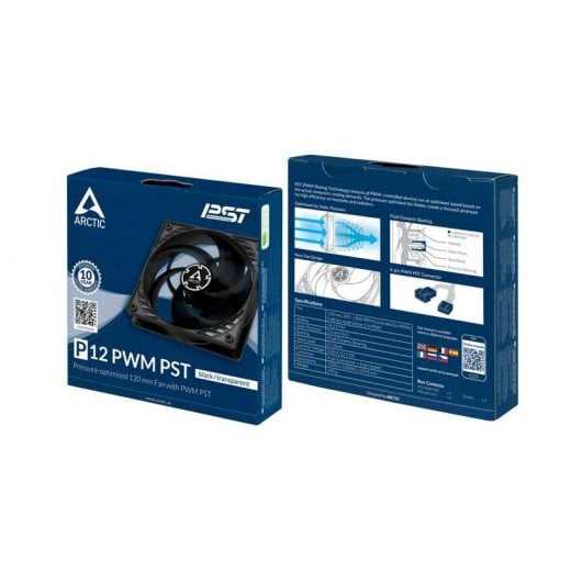 Arctic P12 PWM PST Ventilador 120mm Negro Transparente