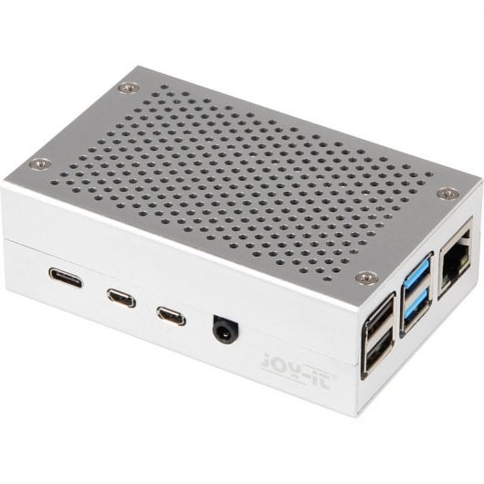 Joy-It RB-AlucaseP4+01 Carcasa Aluminio para Raspberry Pi 4 B