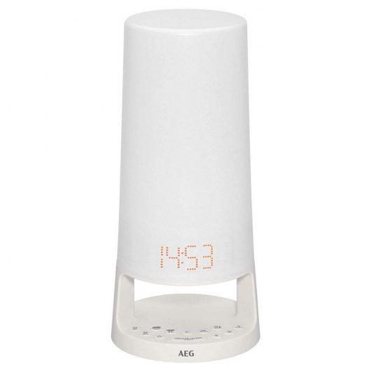 AEG MRC 4147L Radio Despertador Lámpara Blanco