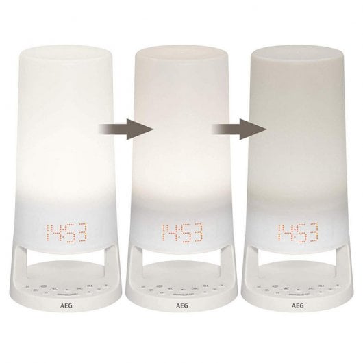 AEG MRC 4147L Radio Despertador Lámpara Blanco