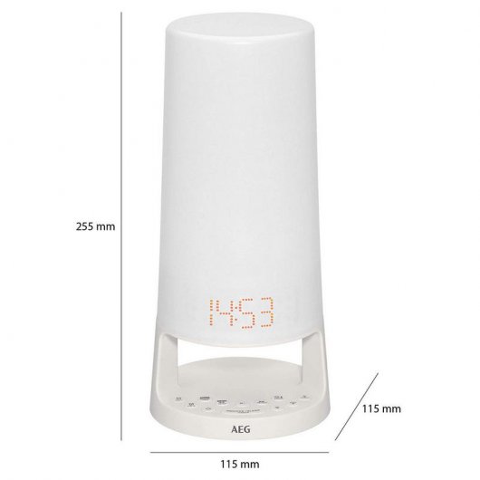AEG MRC 4147L Radio Despertador Lámpara Blanco