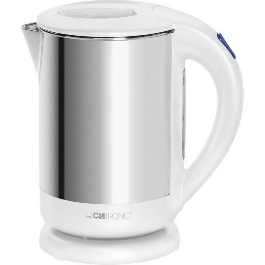 Clatronic WK 3437 Hervidor de Agua 1.7L 2400W Blanco/Inox