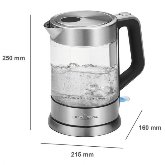 Proficook WKS 1107 G Fervedor de Água 1.5L 2200W Cristal