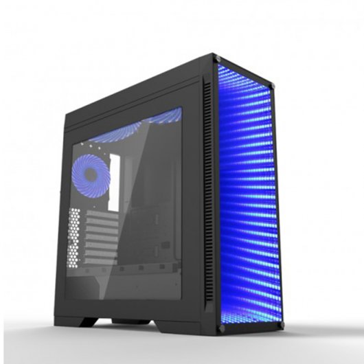 CoolBox Deep Endless Cristal Templado USB 3.0 RGB Negra