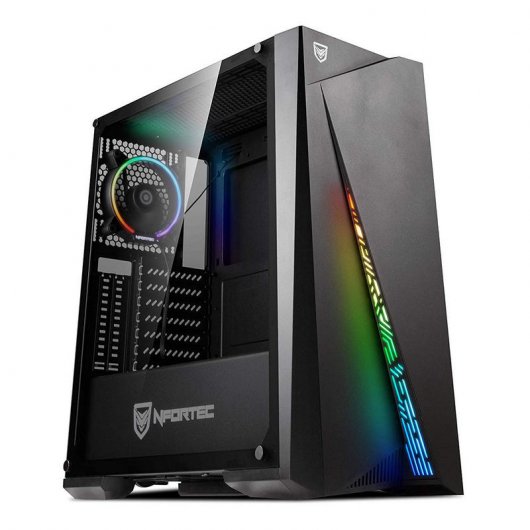 Nfortec Artemis Cristal Templado USB 3.0 RGB Negra