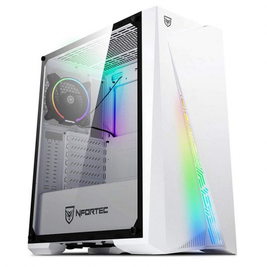 Nfortec Artemis Vidro Temperado USB 3.0 RGB Branco
