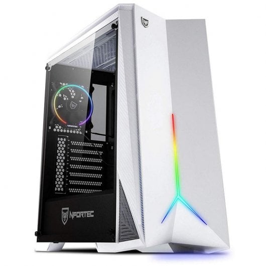 Nfortec Hyperion Cristal Templado USB 3.0 RGB Blanca