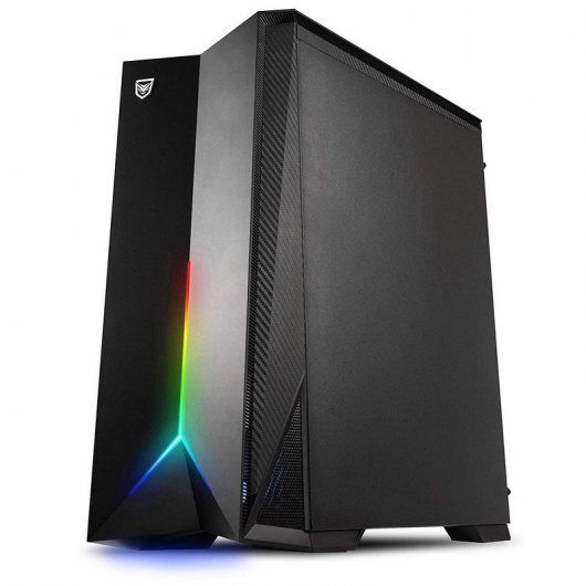 Nfortec Hyperion Cristal Templado USB 3.0 RGB Negra