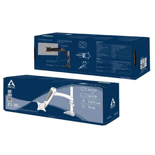 Arctic Z1-3D Gen 3 Suporte para Monitor até 38" VESA 75x100 Máx 8Kg