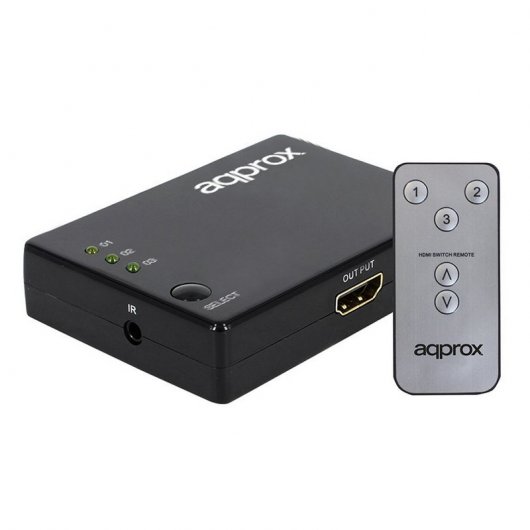 Approx APPC29V2 Switch 3 Portas HDMI 4K com Comando à Distância