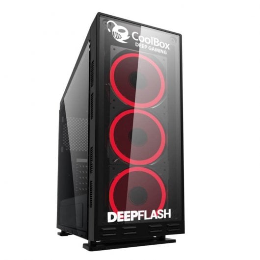 CoolBox Deep Flash Cristal Templado USB 3.0 RGB Negra