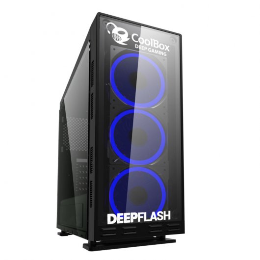 CoolBox Deep Flash Cristal Templado USB 3.0 RGB Negra