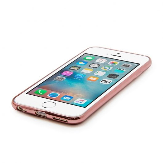 Nueboo Funda Gel TPU Borde Rosa Dorado para iPhone 6/6S