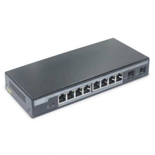 Digitus Conmutador Gigabit PoE de 8 Puertos Gestionado L2 + 2 SFP