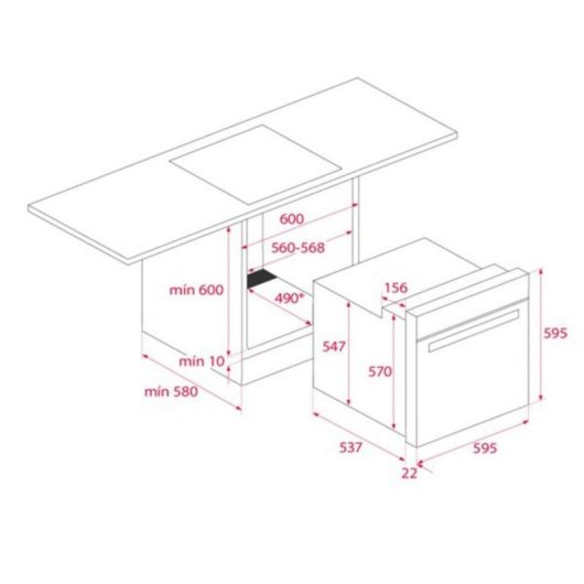 Forno Multifunções Teka HBE 490 ME Limpeza Manual 72L 60cm A Branco