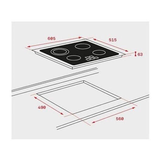 Teka TZ6315 Noir Intégré (placement) Céramique 3 zone(s)