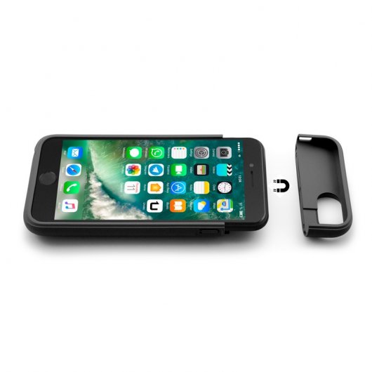 Unotec Power&Case Funda Batería Negra para iPhone 7/8/SE 2020