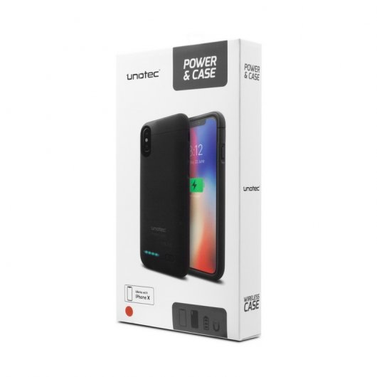 Unotec Power&Case Funda Batería Negra para iPhone 7/8/SE 2020