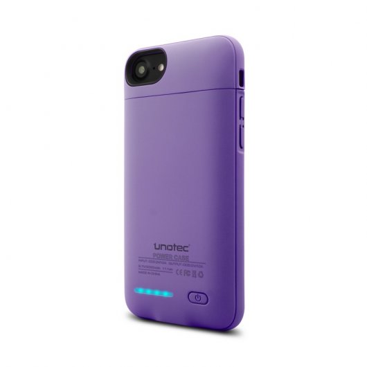 Unotec Power&Case Funda Batería Morada para iPhone 7/8/SE 2020