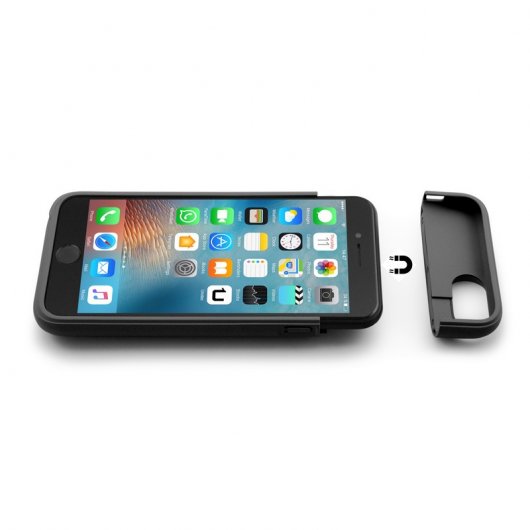 Unotec Power&Case Funda Batería Negra para iPhone 6/6S Plus
