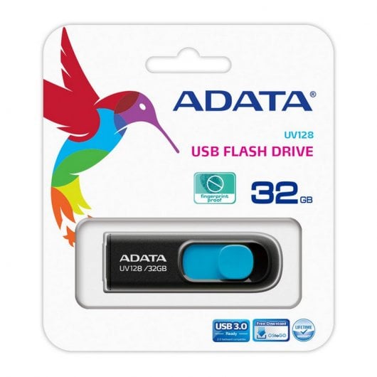 ADATA DashDrive UV128 32GB unità flash USB USB tipo A 3.2 Gen 1 (3.1 Gen 1) Nero, Blu