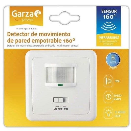 Garza 430038 Sensor de Movimiento de Pared Empotrable