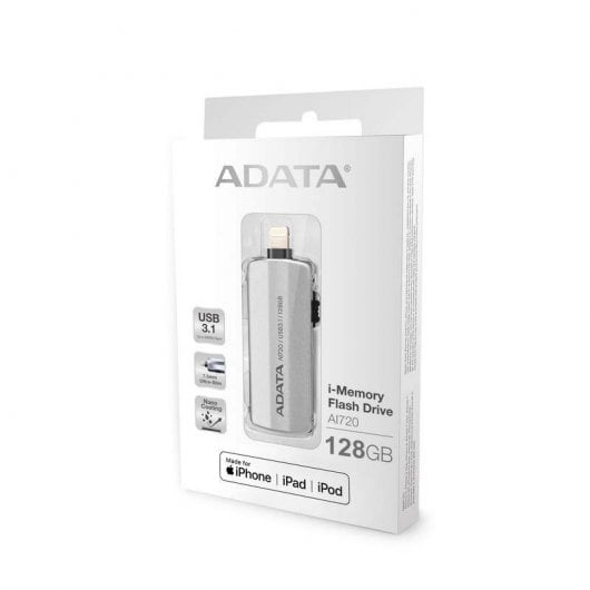 Adata i-Memory AI720 128GB USB 3.1/Lightning Plata