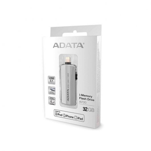 Adata i-Memory AI720 32GB USB 3.1/Lightning Prateada