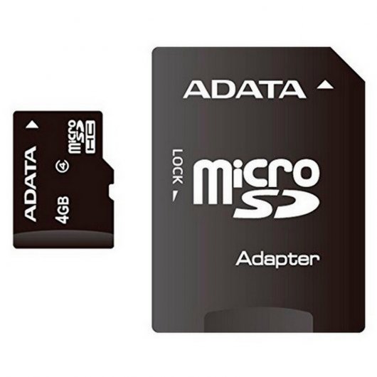 Adata microSDHC 4GB Clase 4 + Adaptador SD
