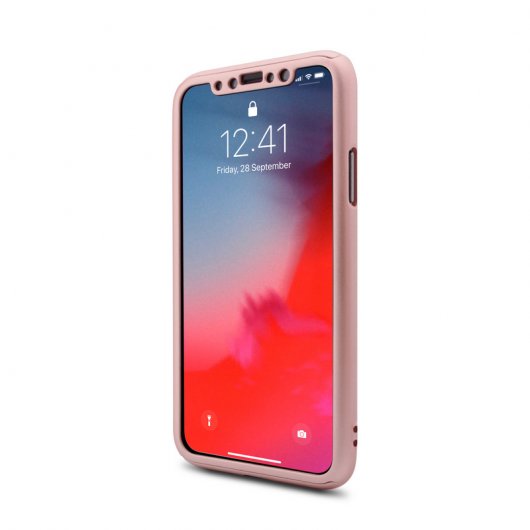 Unotec Pack Full Protect Rosa para iPhone XS Max
