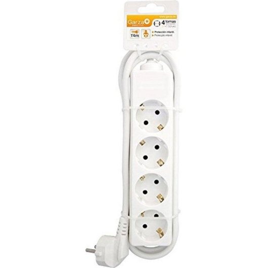Garza Basic Power Regleta 4 Tomas con Cable 1.4m Blanco