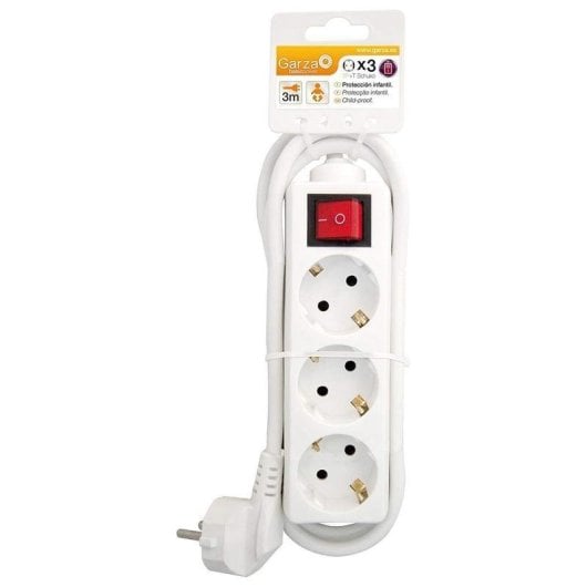 Régua de tomadas Garza Basic Power 3 Tomadas com Interruptor Proteção Infantil 3 m