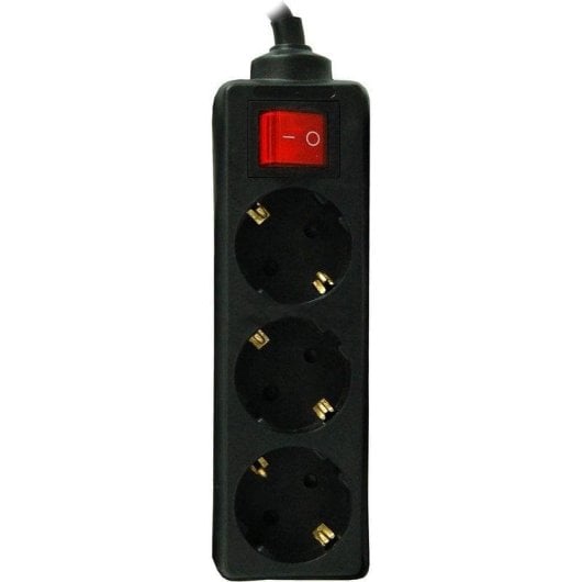 Garza Basic Power Regleta 3 Tomas con Interruptor y Cable 3m Negro