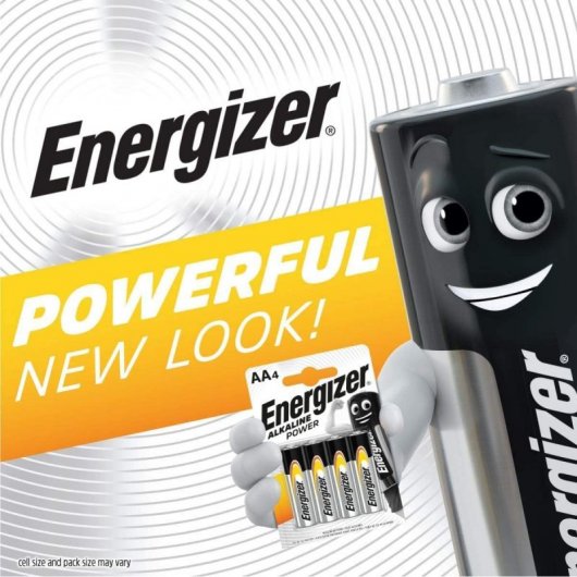 Energizer Alkaline Power Pilas AA LR6 4 Unidades
