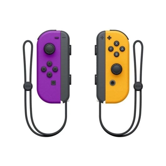 Gamepad Nintendo Joy-Con Morado Neón Naranja Bluetooth HD Rumble