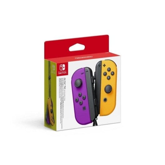 Gamepad Nintendo Joy-Con Morado Neón Naranja Bluetooth HD Rumble