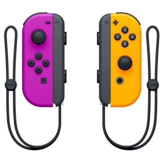 Gamepad Nintendo Joy-Con Morado Neón Naranja Bluetooth HD Rumble