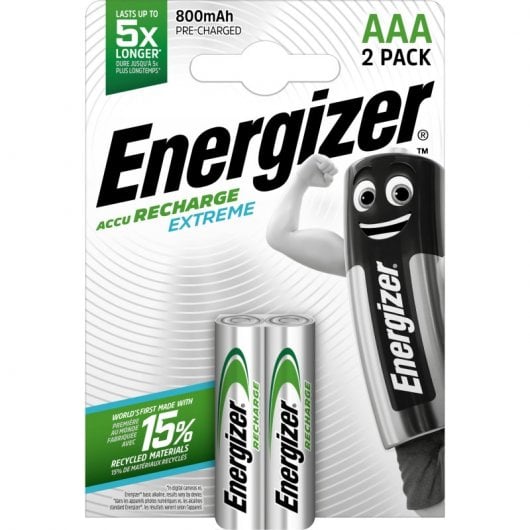 Energizer Extreme Pilas Recargables 800mAh AAA HR03 2 Unidades