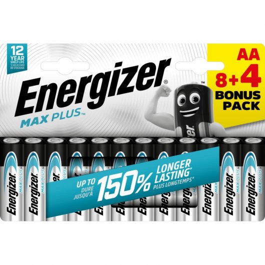 Energizer Max Plus Pilas Alcalinas AA LR6 12 Unidades