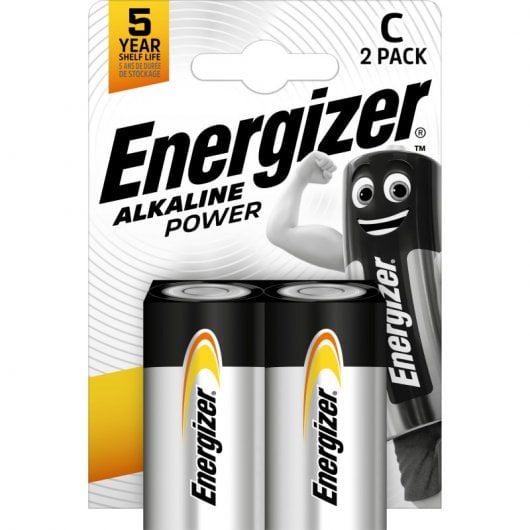 Energizer Alkaline Power Pilhas C LR14 2 Unidades