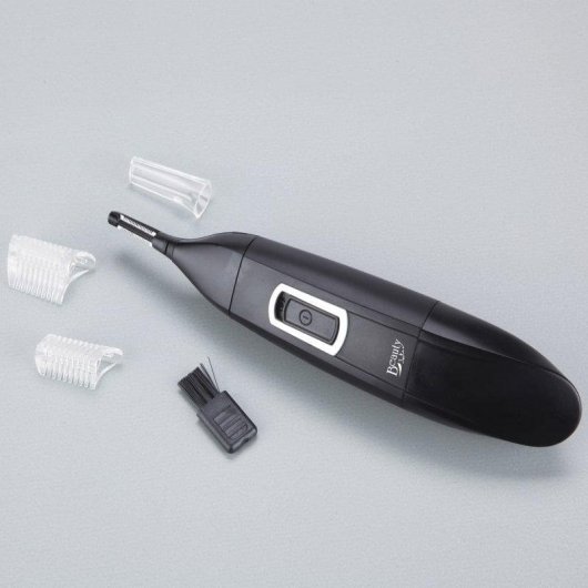 Tondeuse Nez et Oreilles Jata CN15B Noir Étanche Lame Acier Brosse Nettoyage