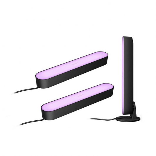 Philips Hue Gaming Starter Kit Pack 2 Barras de Luz Regulável Hue Play Preta + Extensão Hue Play
