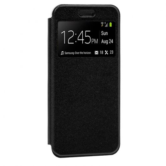 Cool Funda Flip Cover Liso Negro para Huawei P Smart Z
